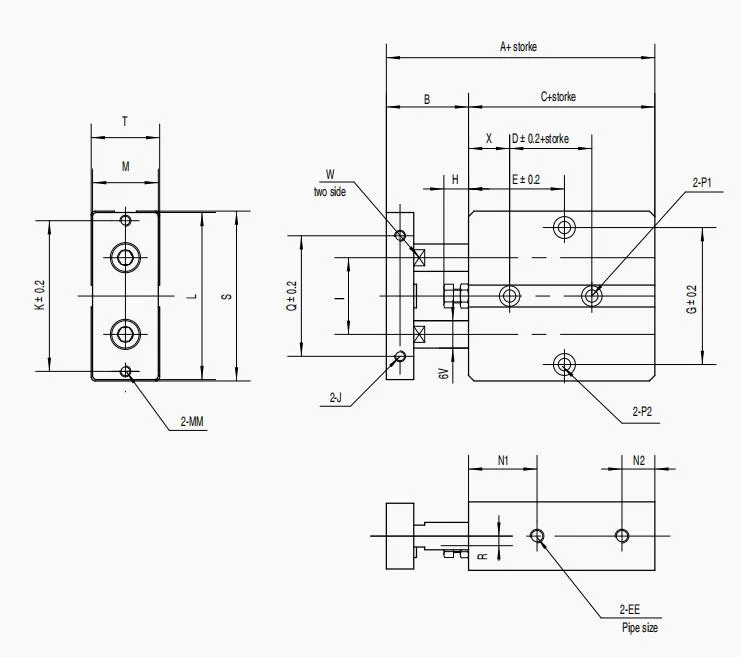 Professional Supplier of Cylinder Aluminum Alloy Mini Cylinder Tn (TDA) Series Twin-Rods Cylinder