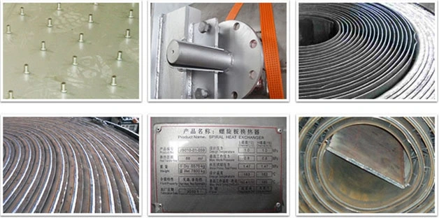 150m2 Two Sides Undetachable Spiral Plate Heat Exchanger