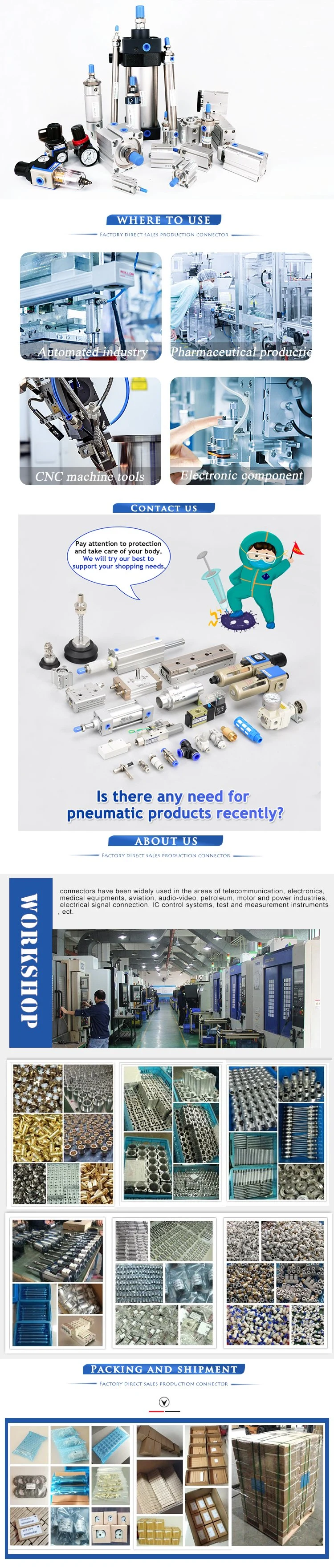 Tn/Tda Series dual Rod Pneumatic Cylinder