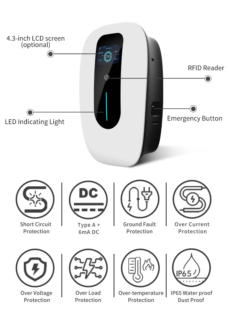 Green Science Dynamic Load Balance APP Smart EV Charger for Home Solar Charging Station